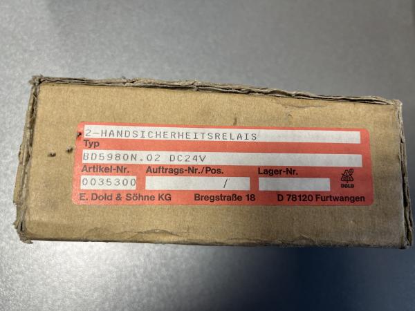 Dold&Söhne 2-Handsicherheitsrelais BD5980N.02 DC 24V - 0035300